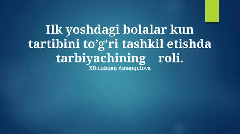 Kun tartibi bolalar uchun 1