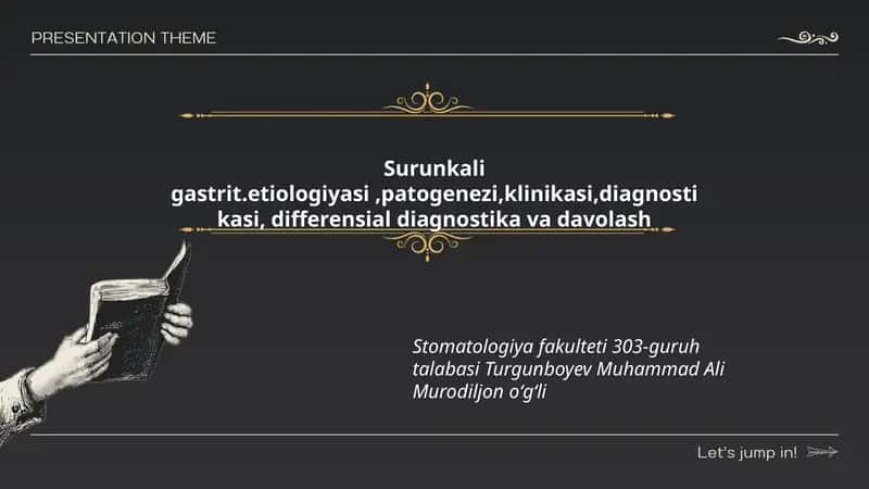 Surunkali gastrit.etiologiyasi, patogenezi, klinikasi 1