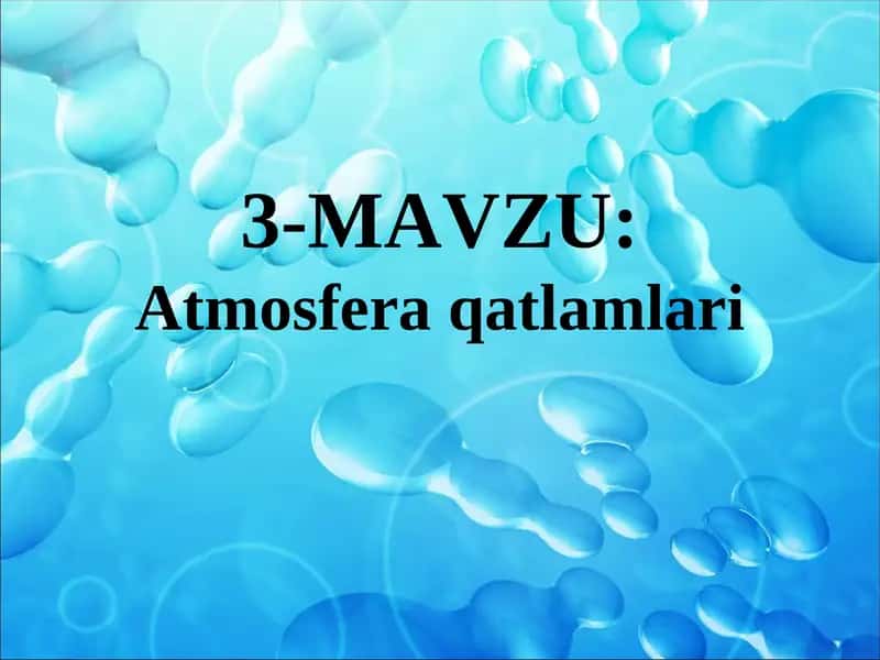 Atmosfera qatlamlari 1