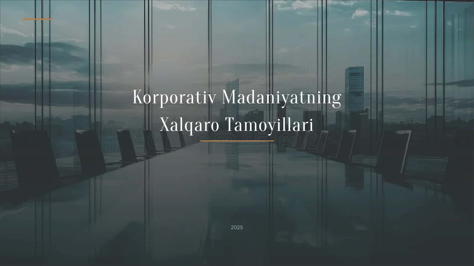 Korporativ Madaniyatning Xalqaro Tamoyillari 1