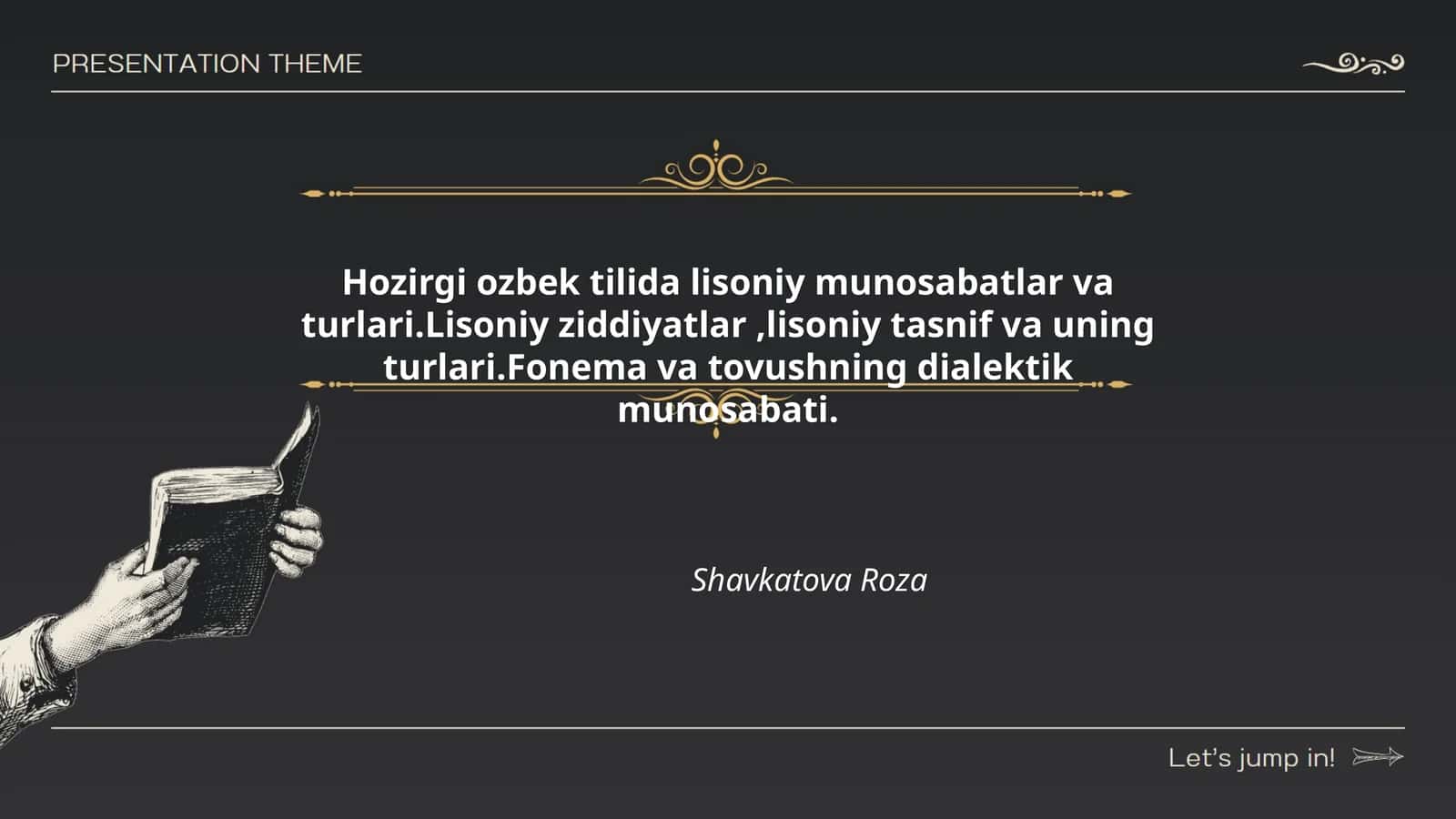 Hozirgi ozbek tilida lisoniy munosabatlar va turlari 1