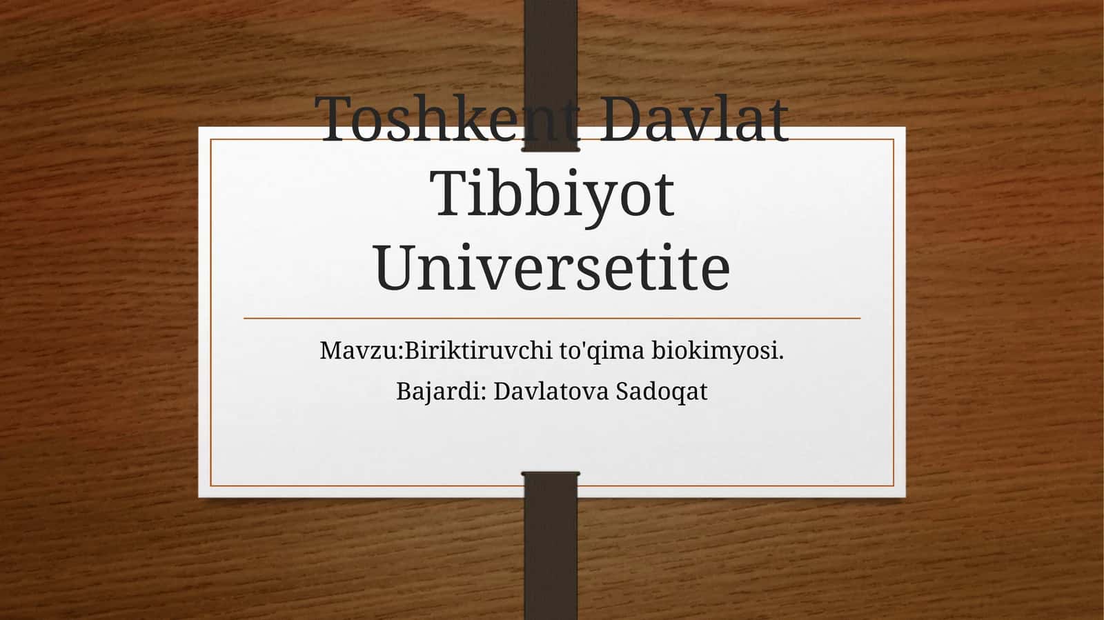Biriktiruvchi toʻqima biokimyosi 1