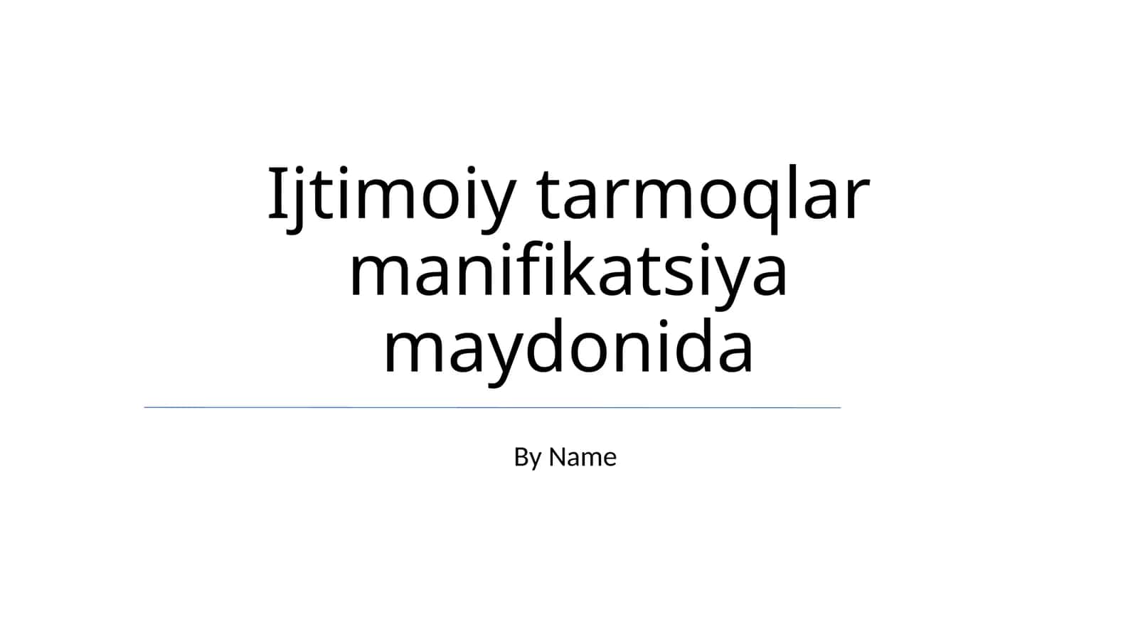 Ijtimoiy Tarmoqlar va ularning evolyutsiyasi 1
