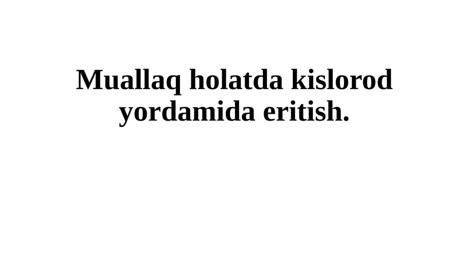 Muallaq holatdagi sil orodyor damida eritish 1