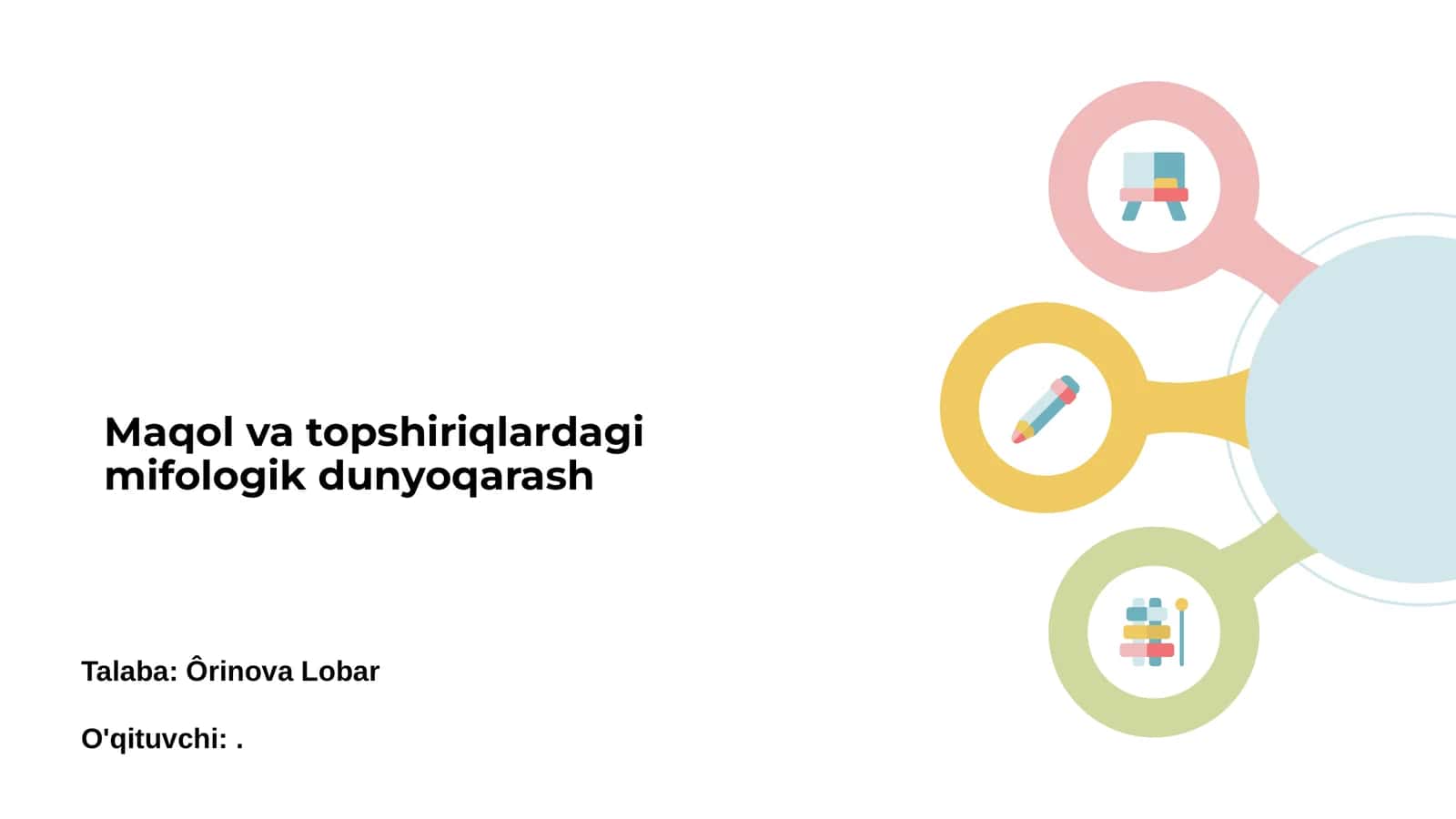 Maqollar va topshiriqlardagi mifologiya 1
