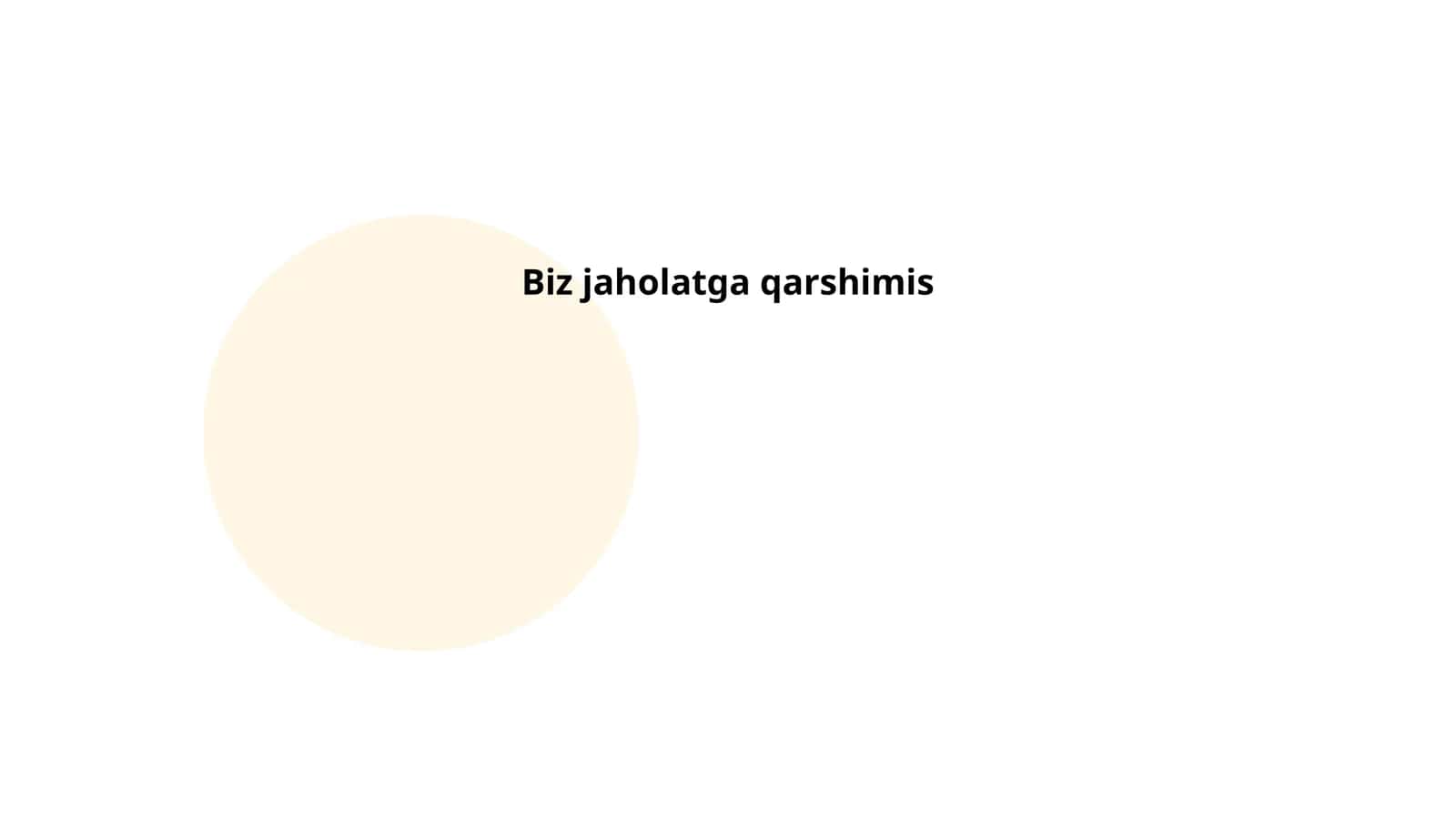 Biz jaholatga qarshimis 1