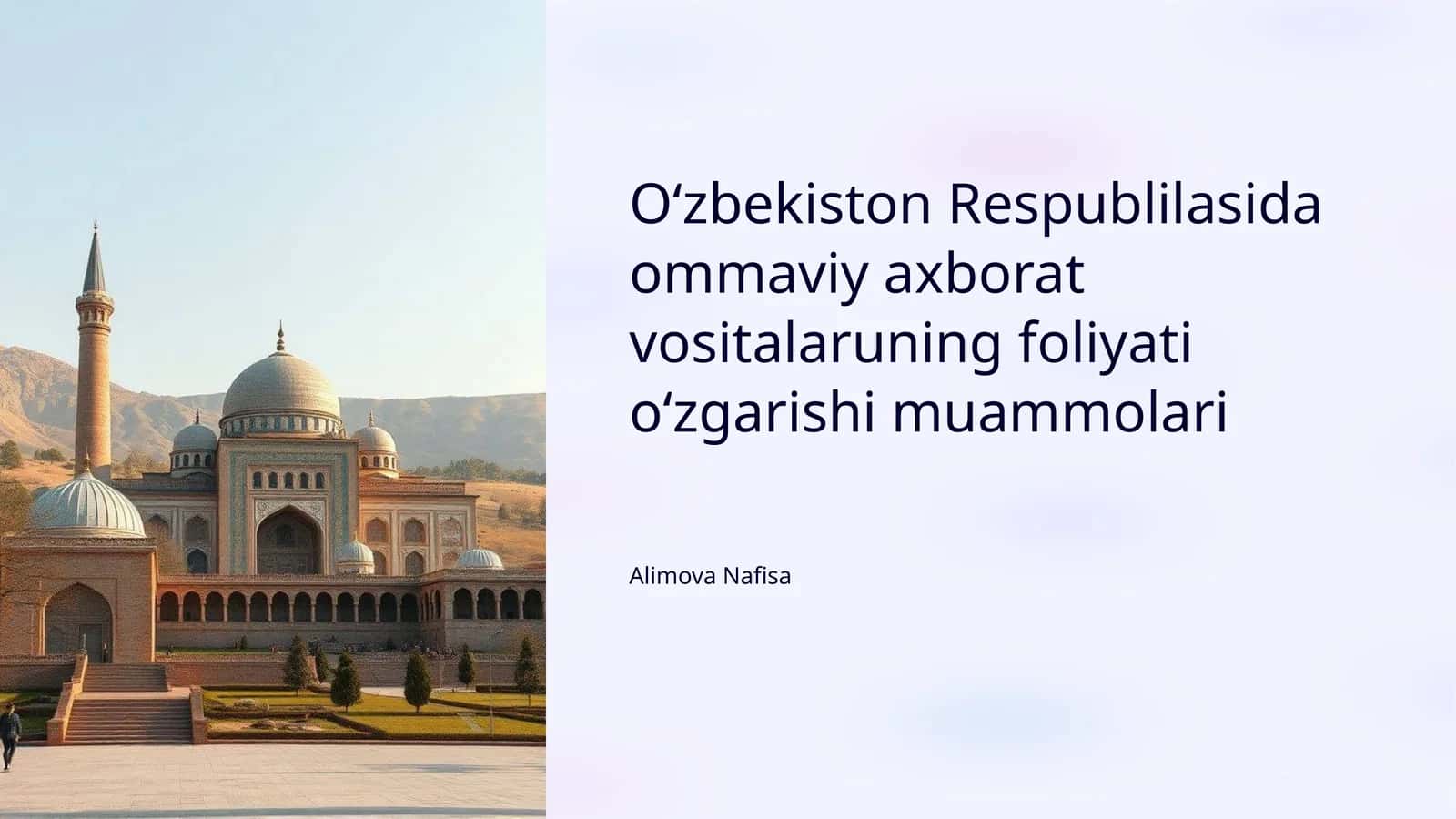 Ommaviy axborot vositalarining tarixi va rivojlanishi 1
