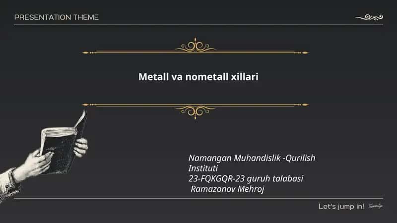 Metall va nometall xillari 1