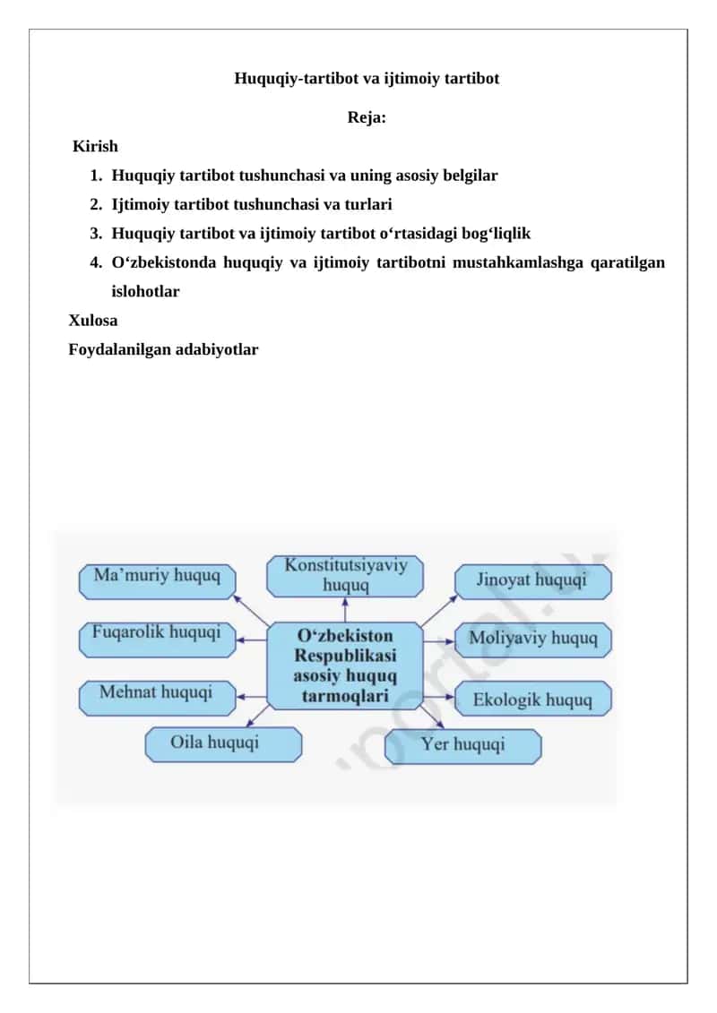 Huquqiy-tartibot va ijtimoiy tartibot 1