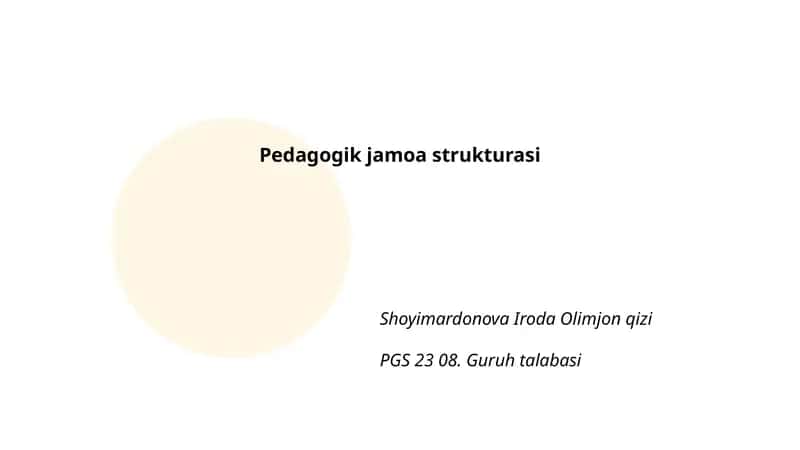 Pedagogik jamoa strukturasi 1
