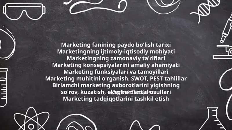 Marketing fanining paydo bo'lish tarixi 1