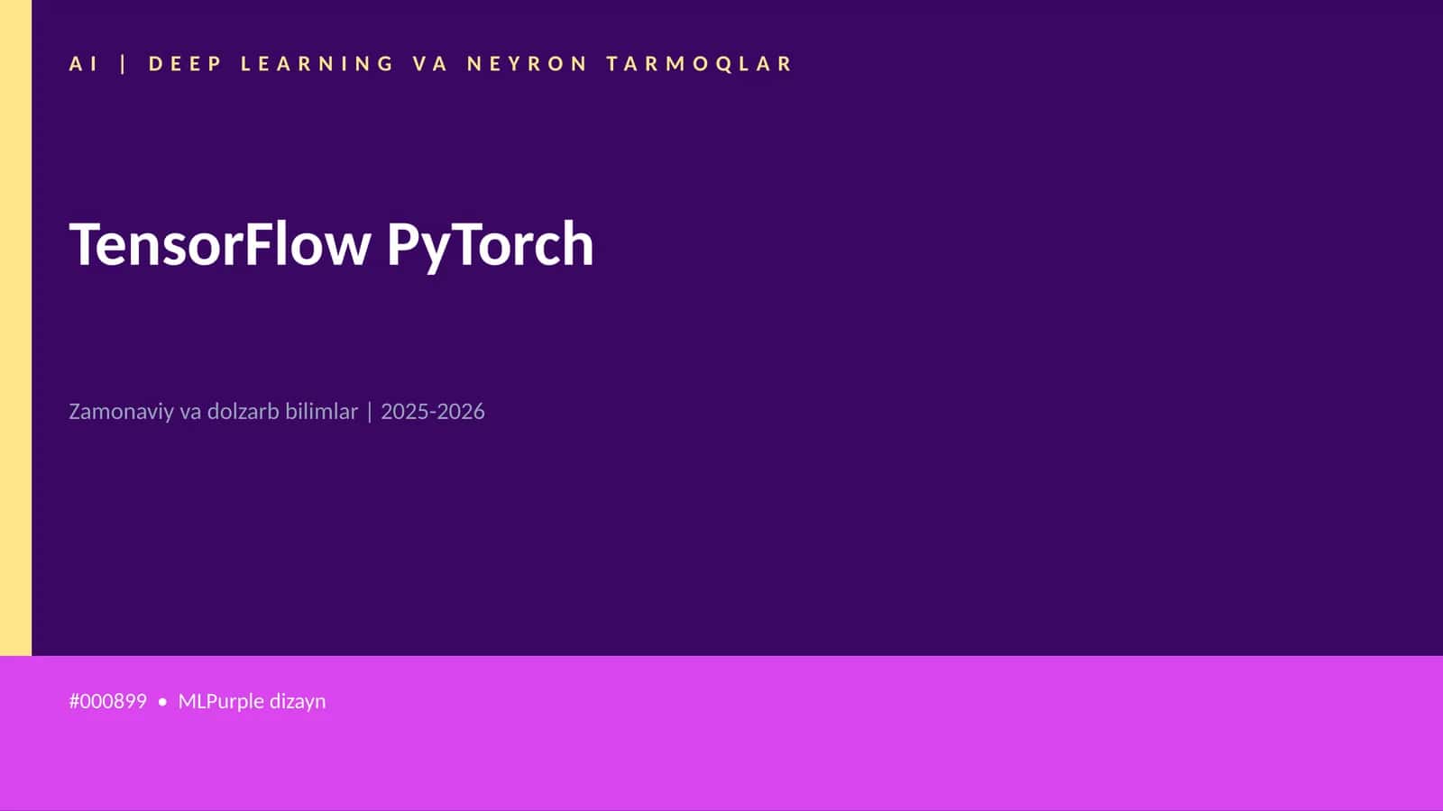 TensorFlow PyTorch 1