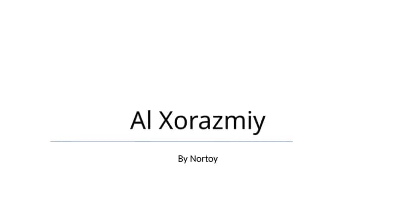 Al Xorazmiy 1