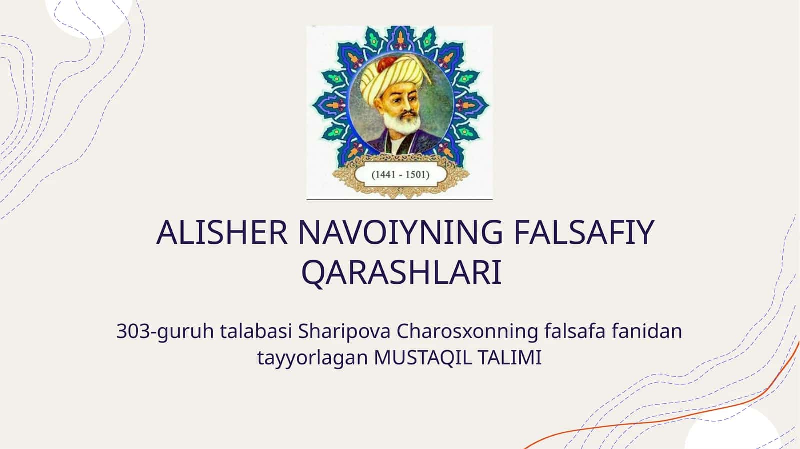ALISHER NAVOIYNING FALSAFIY QARASHLARI 1