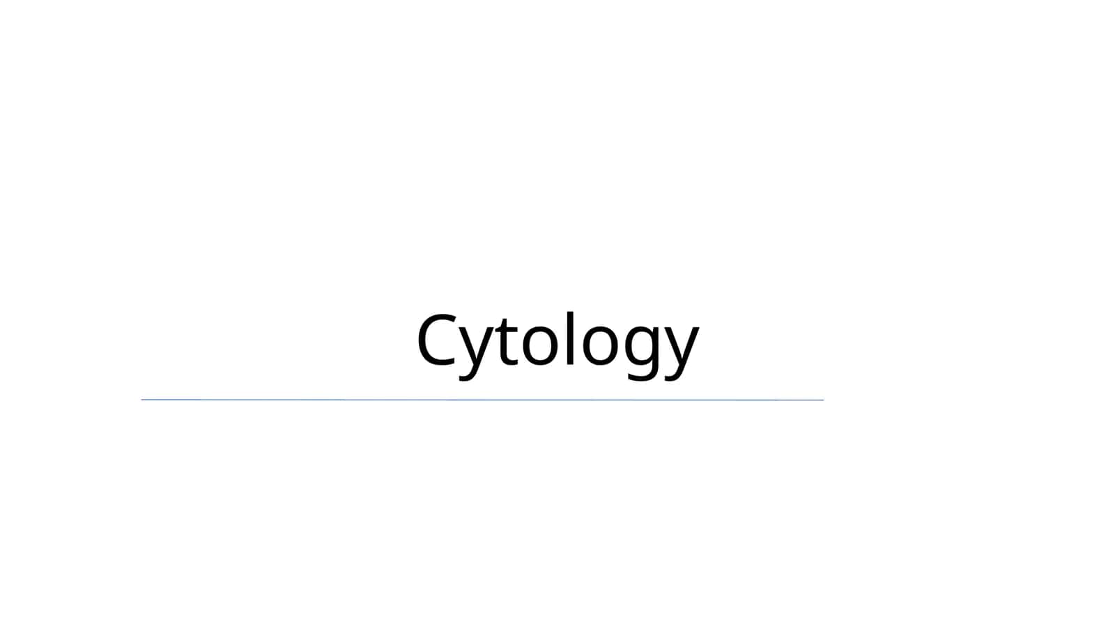 Cytology 1
