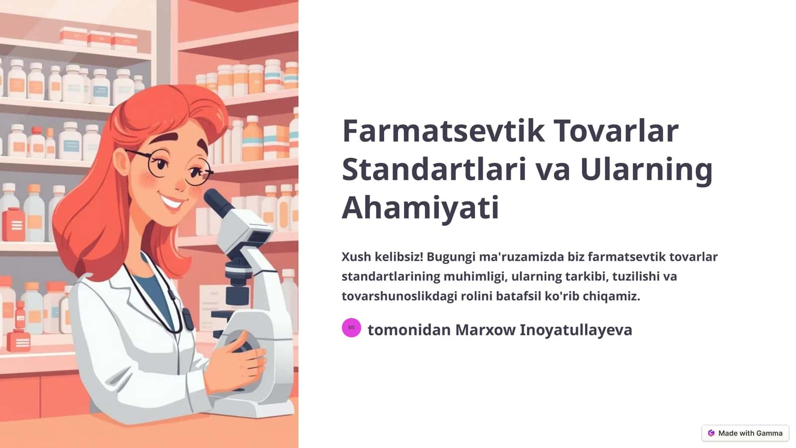 Farmatsevtik Tovarlar Standartlari va Ularning Ahamiyati 1