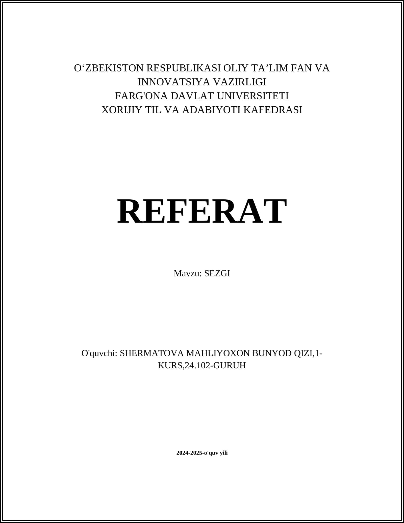 SEZGI 1