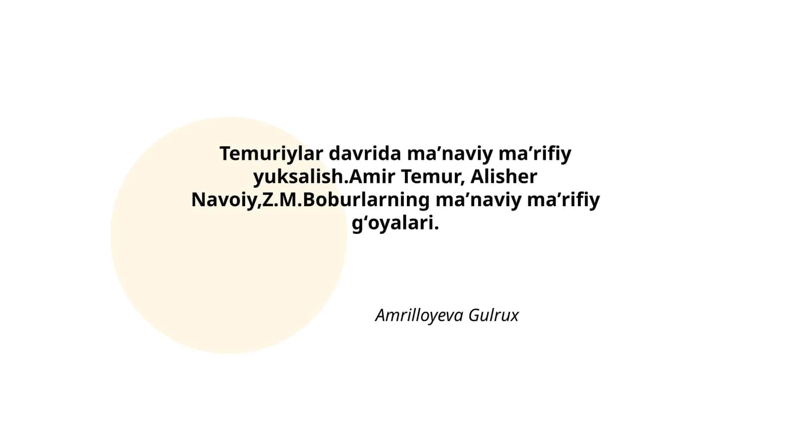 Temuriylar Davrida Maʼnaviy Maʼrifiy Yuksalish 1