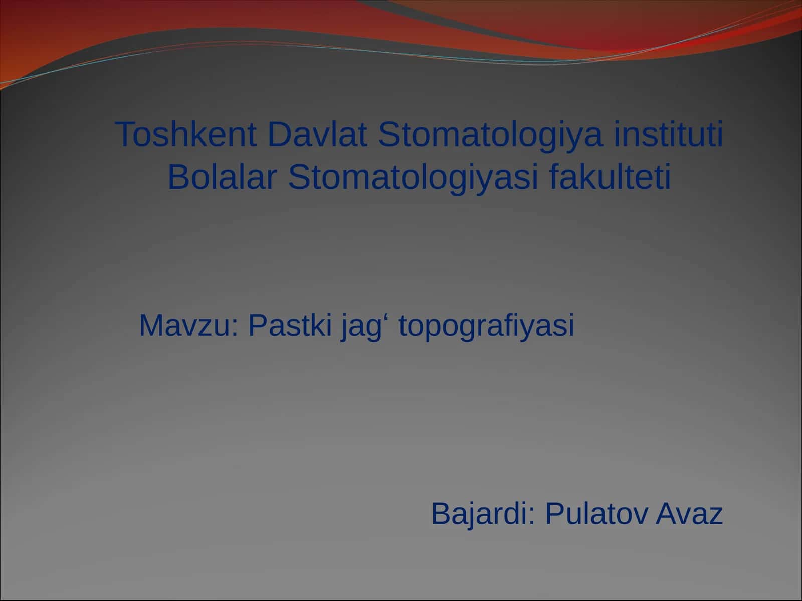 Pastkijagʻ topografiyasi 1
