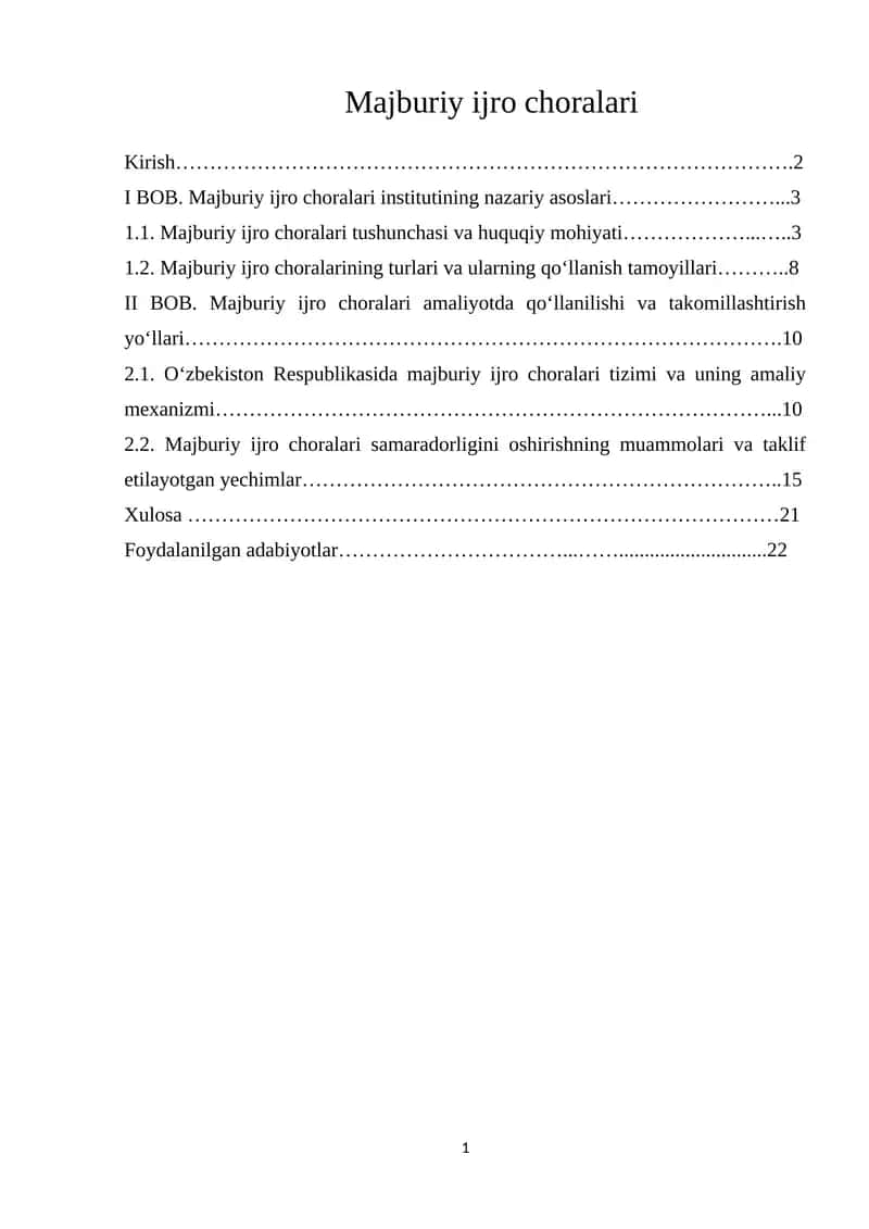 Majburiy ijro choralari 1