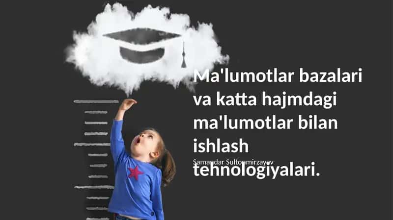 Katta Hajmdagi Ma'lumotlarni Qayta Ishlash Texnologiyalari 1