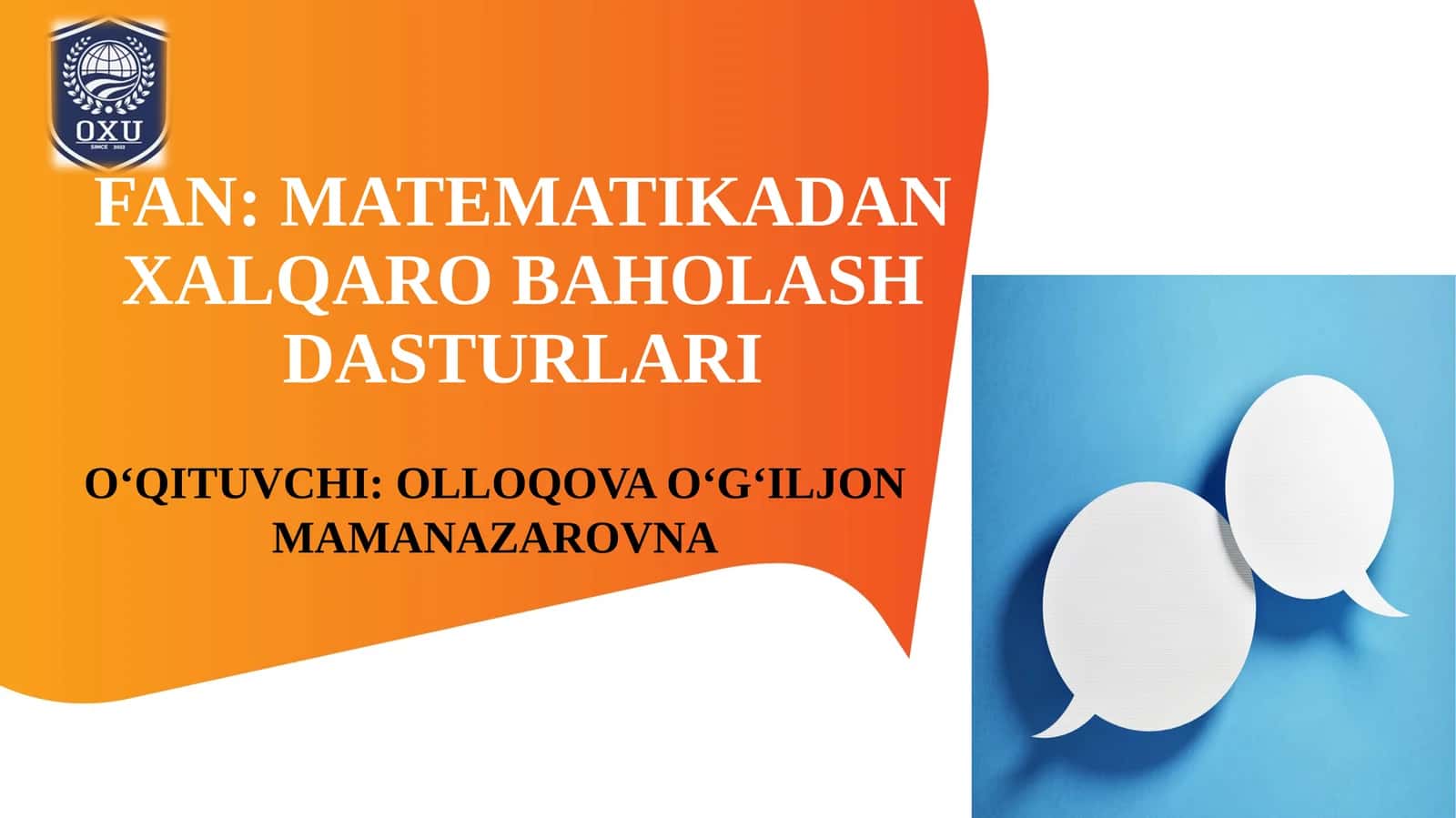 PISA XALQARO BAHOLASH DASTURIDA MATEMATIKAGA OID MAZMUN SOHALARI 1