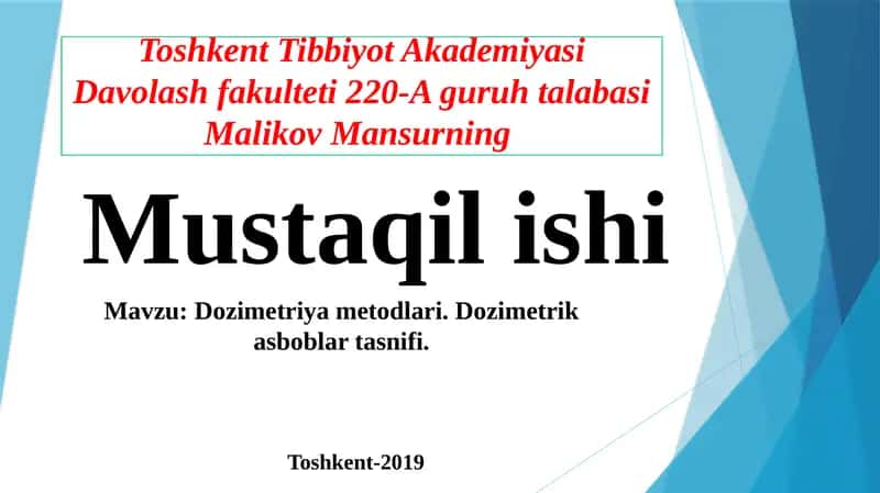Dozimetriya 1