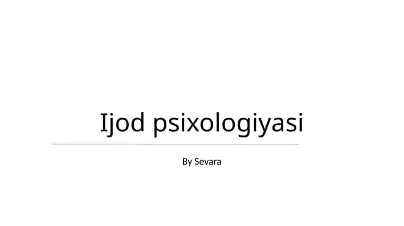 Ijod psixologiyasi 1