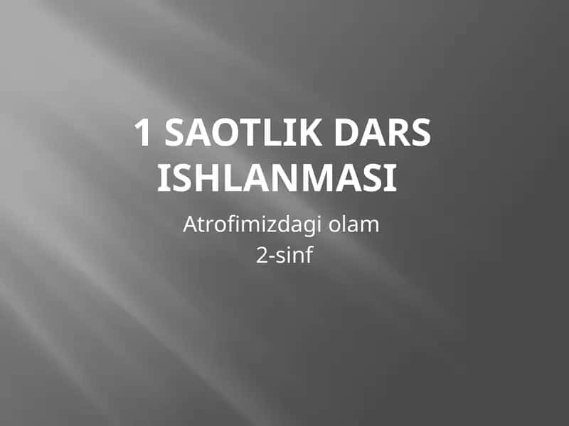Hashorotlar olami 1
