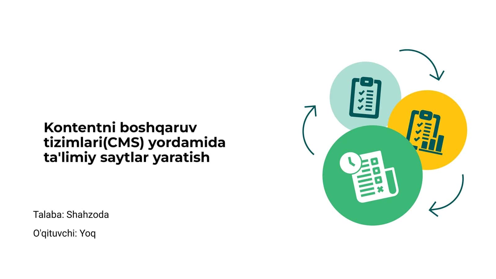 Kontentni boshqaruv tizimlari(CMS) 1