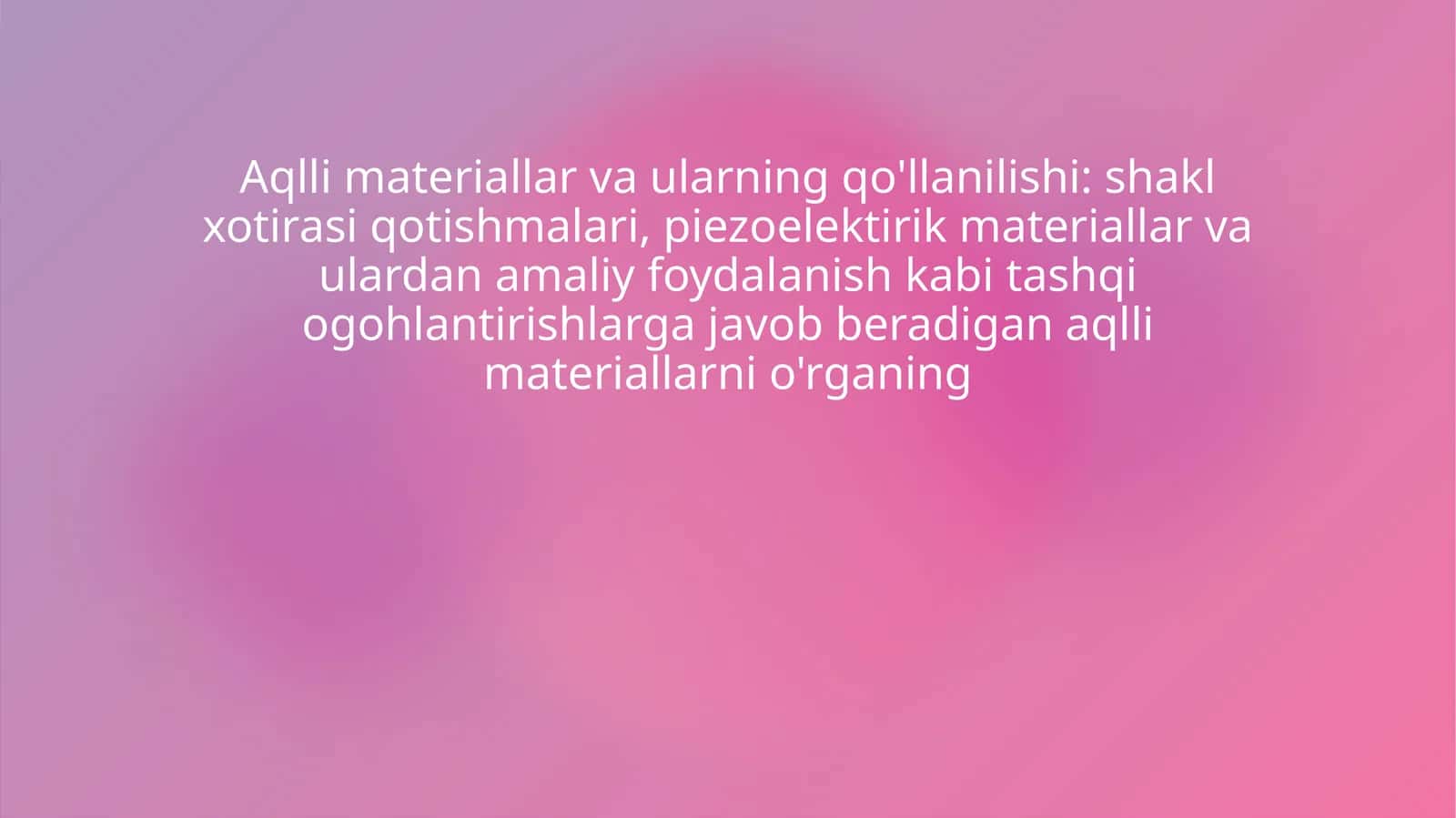 Piezoelektirik materiallar va ulardan foydalanishning afzaligi 1