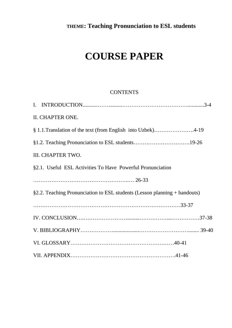 Teaching Pronunciation to ESL students 1