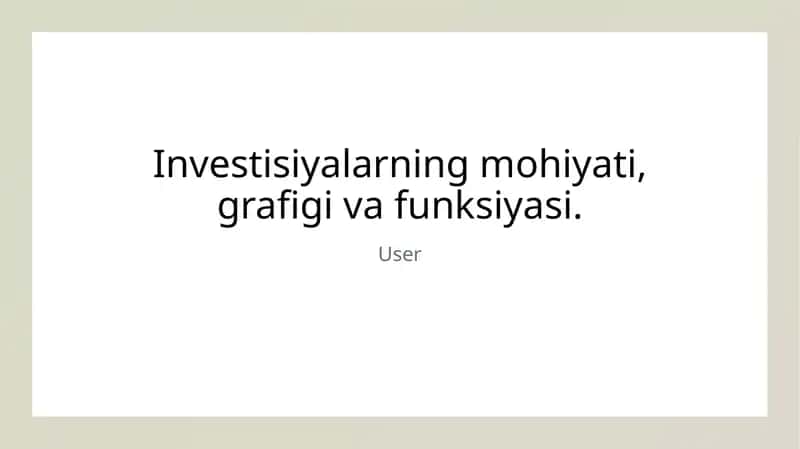 Investisiyalar dinamikasini belgilovchi foiz stavkasidan boshqa omillar. Akselerator modeli. 1