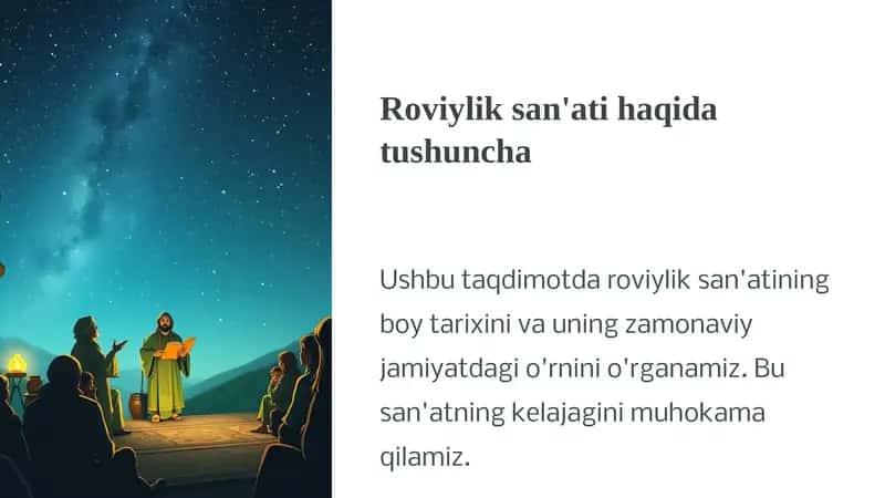 Roviylik san'ati haqida tushuncha 1