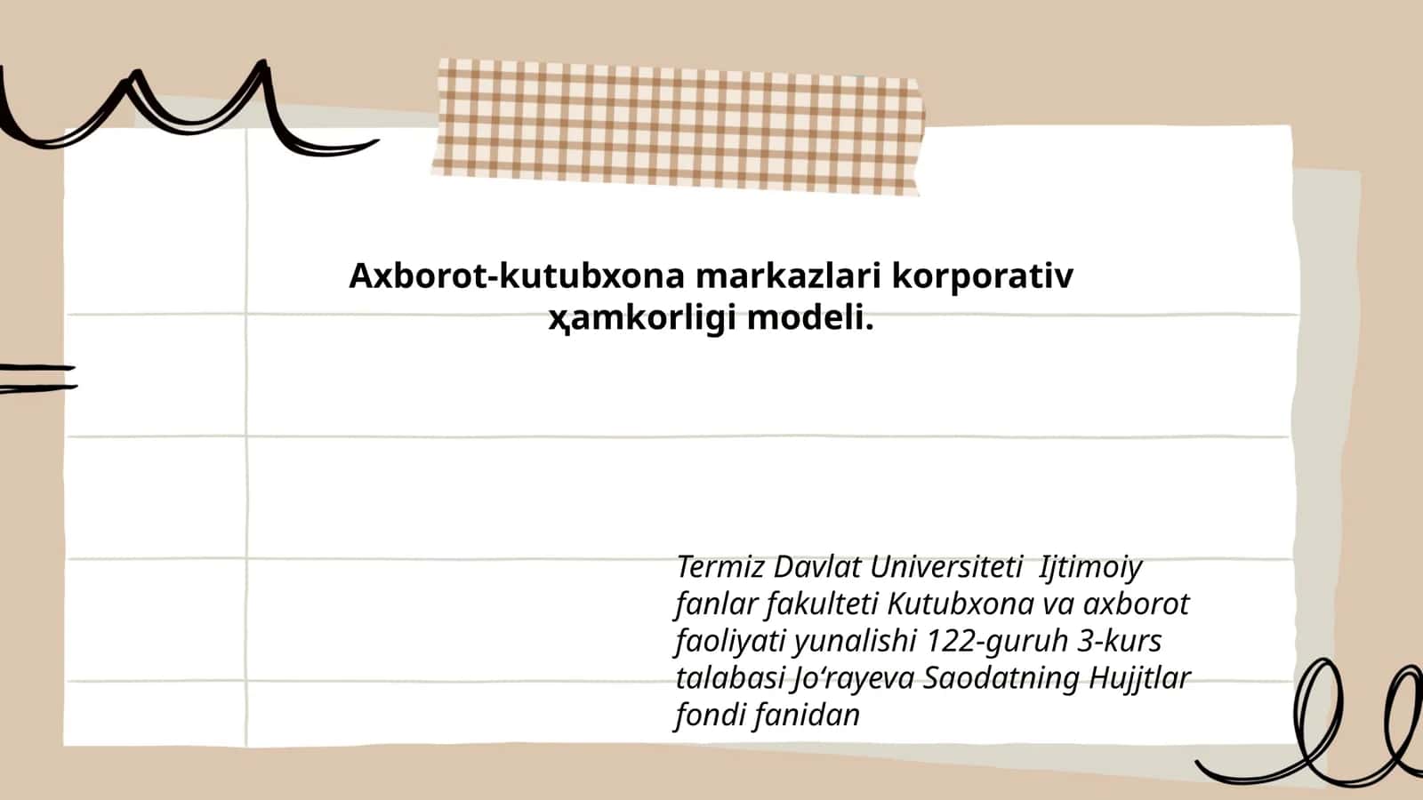Axborot-kutubxona markazlari korporativ ҳamkorligi modeli 1
