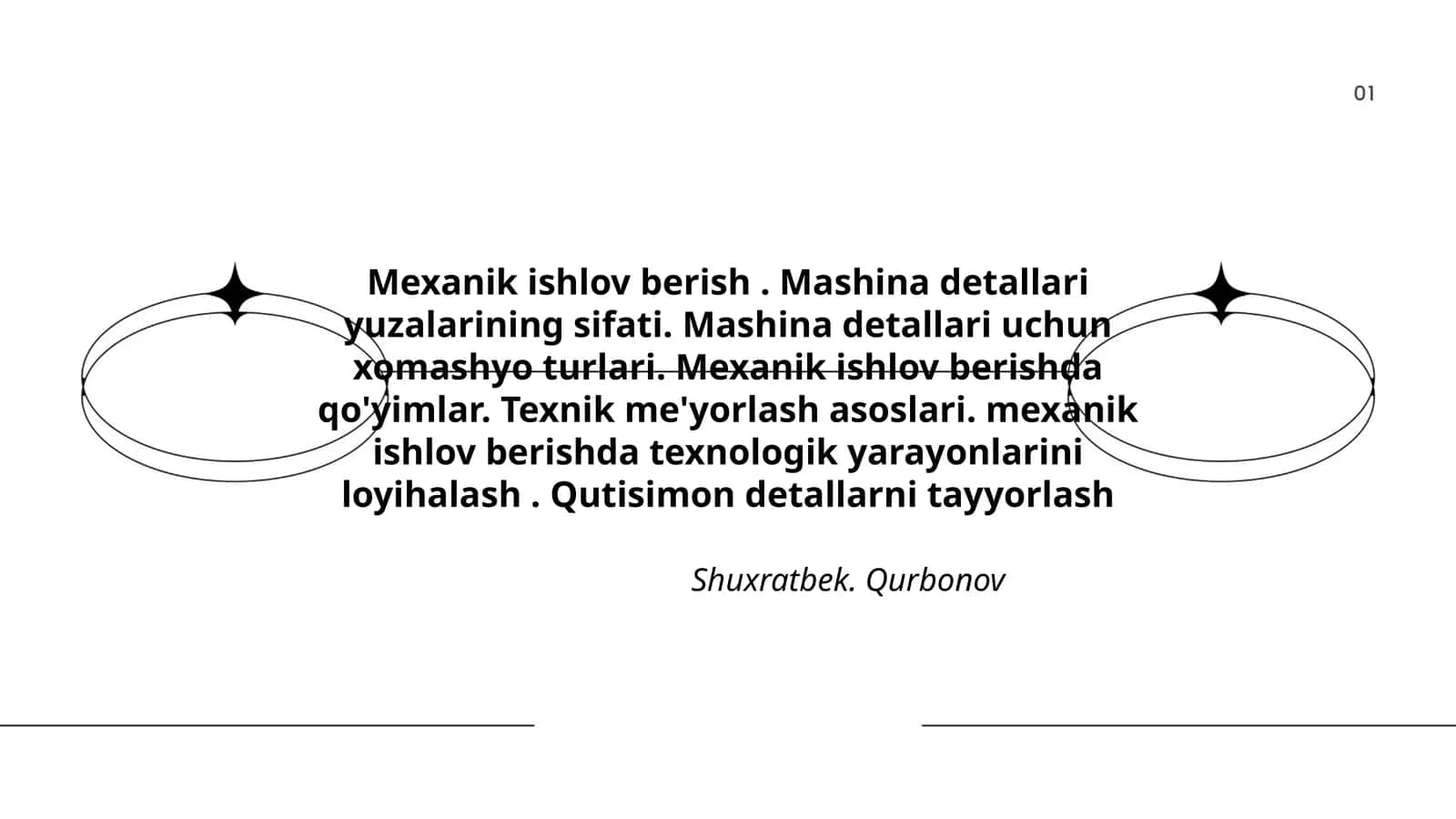 Mexanik ishlov berish 1