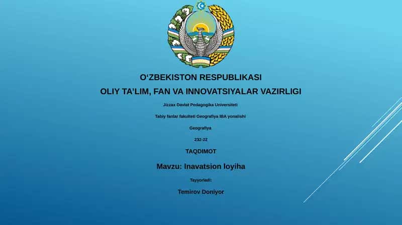Inavatsion loyiha 1