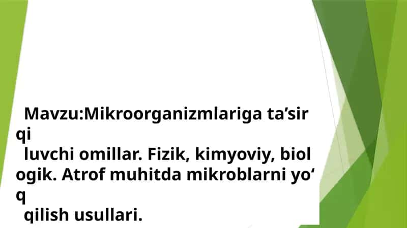 Mikroorganizmlarigata’sirqiluvchiomillar 1