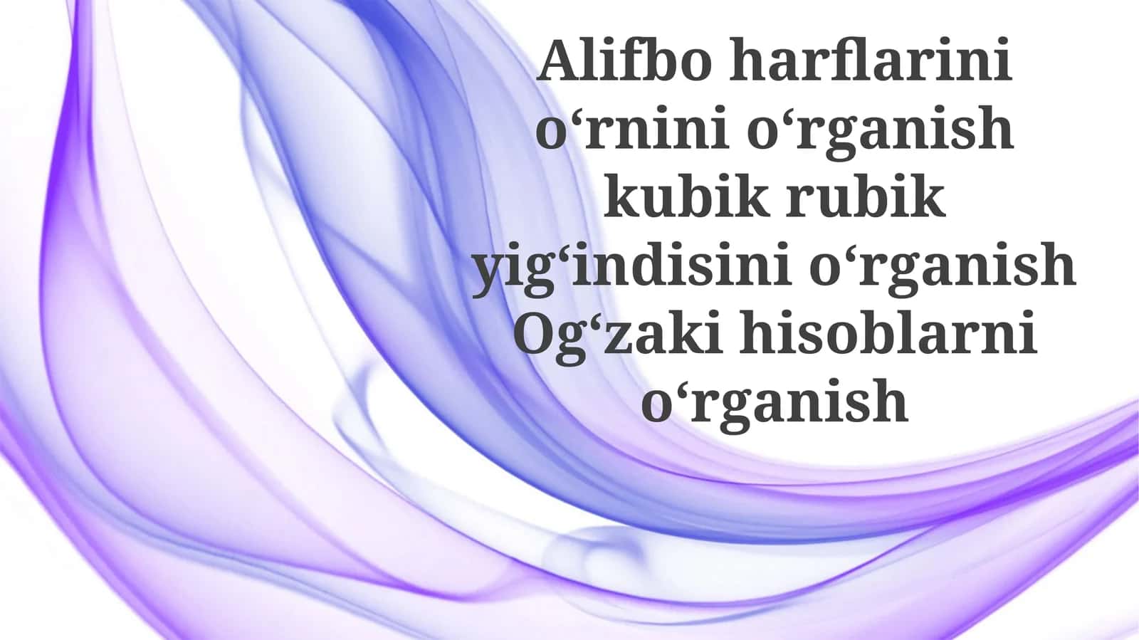 Aqliy Hisoblashni O'rganish 1