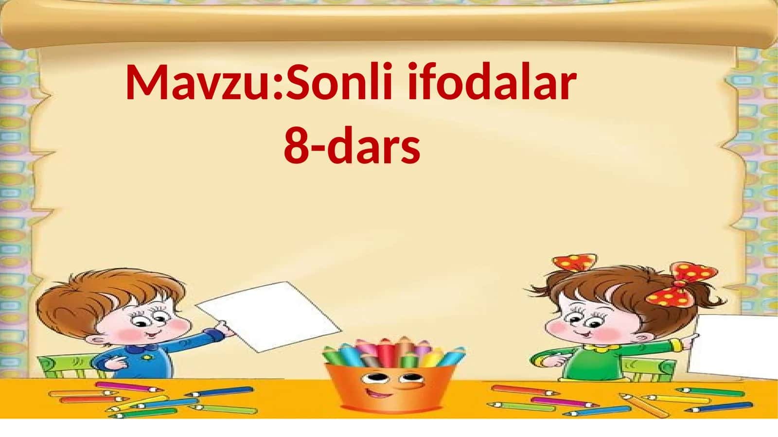 Sonli ifodalar 1