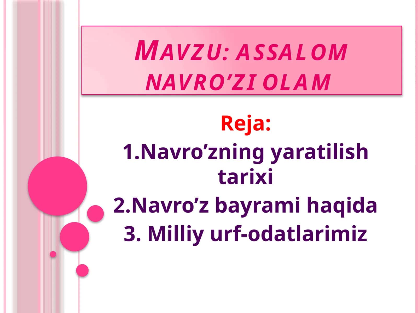 Navroʻz bayrami haqida 1