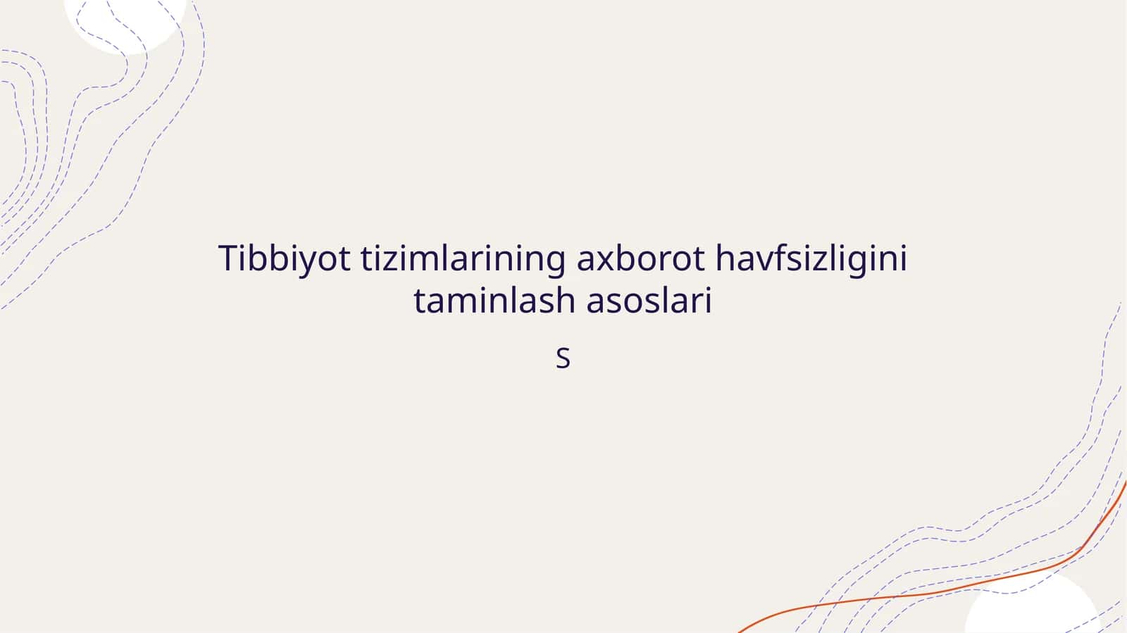 Tibbiyot tizimlarining axborot havfsizligini taminlash asoslari 1