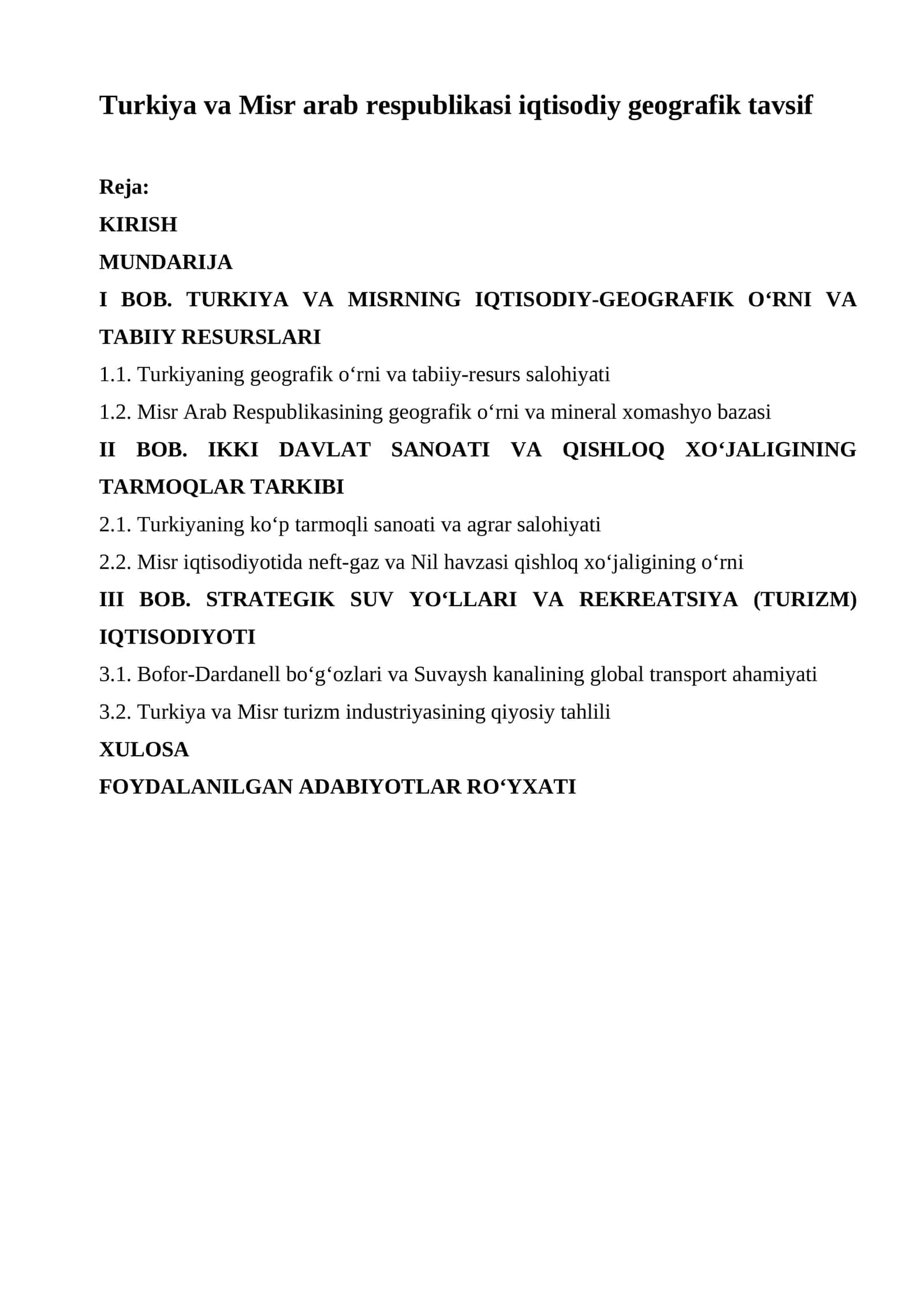 Iqtisodiy geografik tavsif 1