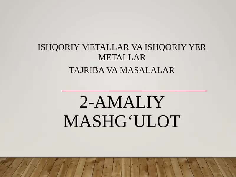 Ishqoriy metallar va Ishqoriy yer metallar 1