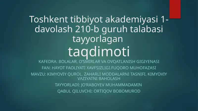 Kimyoviy qurol 1