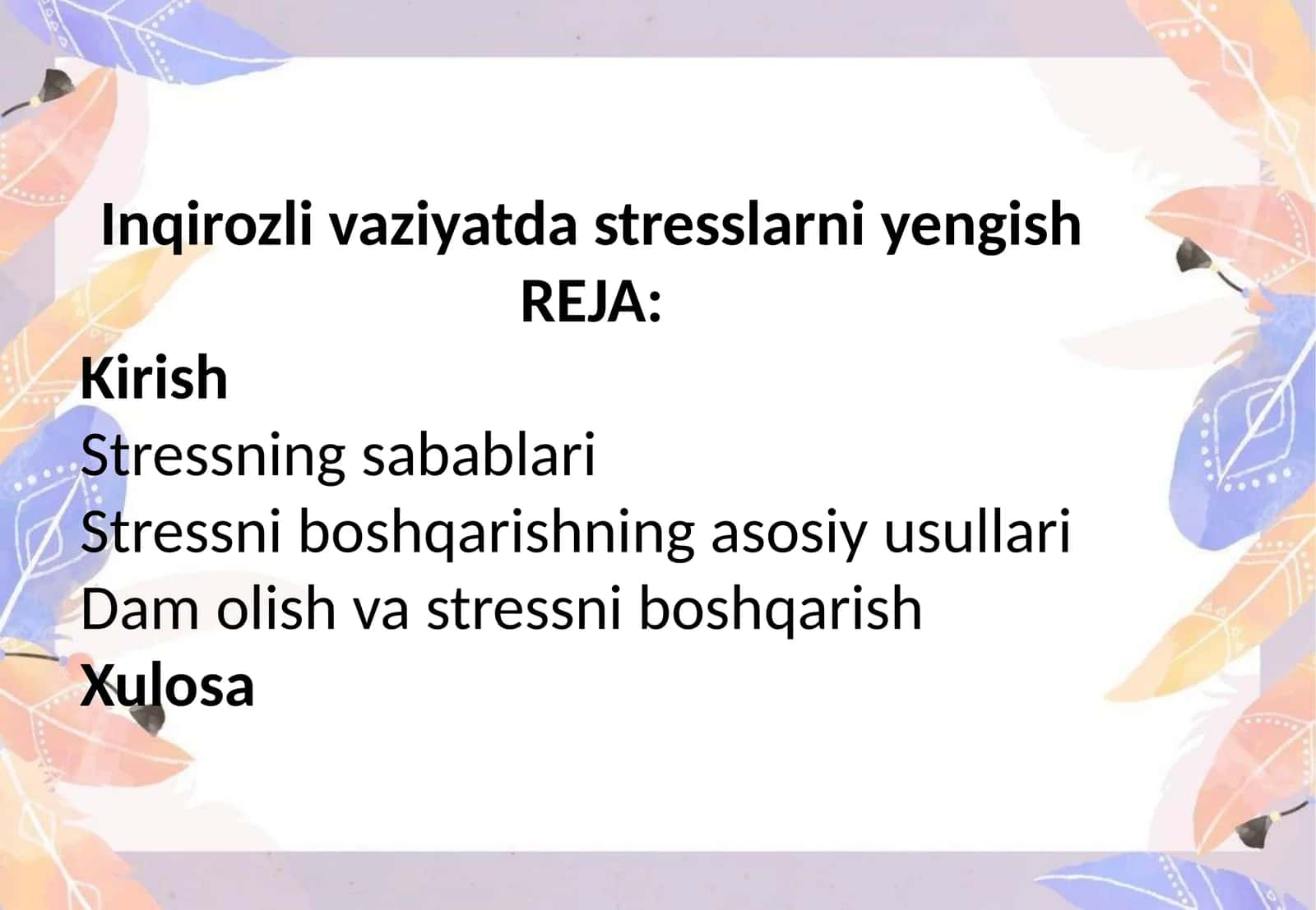Inqirozli vaziyatda stresslarni yengish 1
