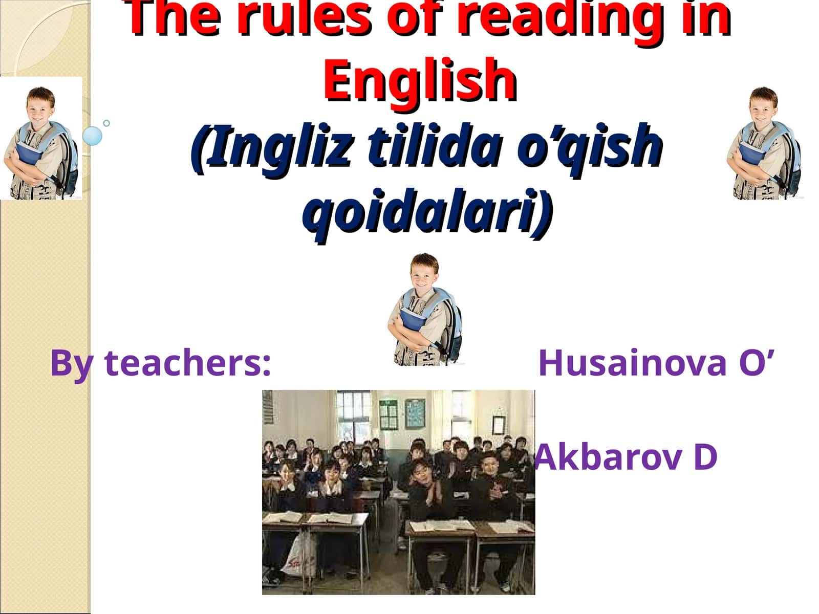 Ingliz tilida o’qish qoidalari 1