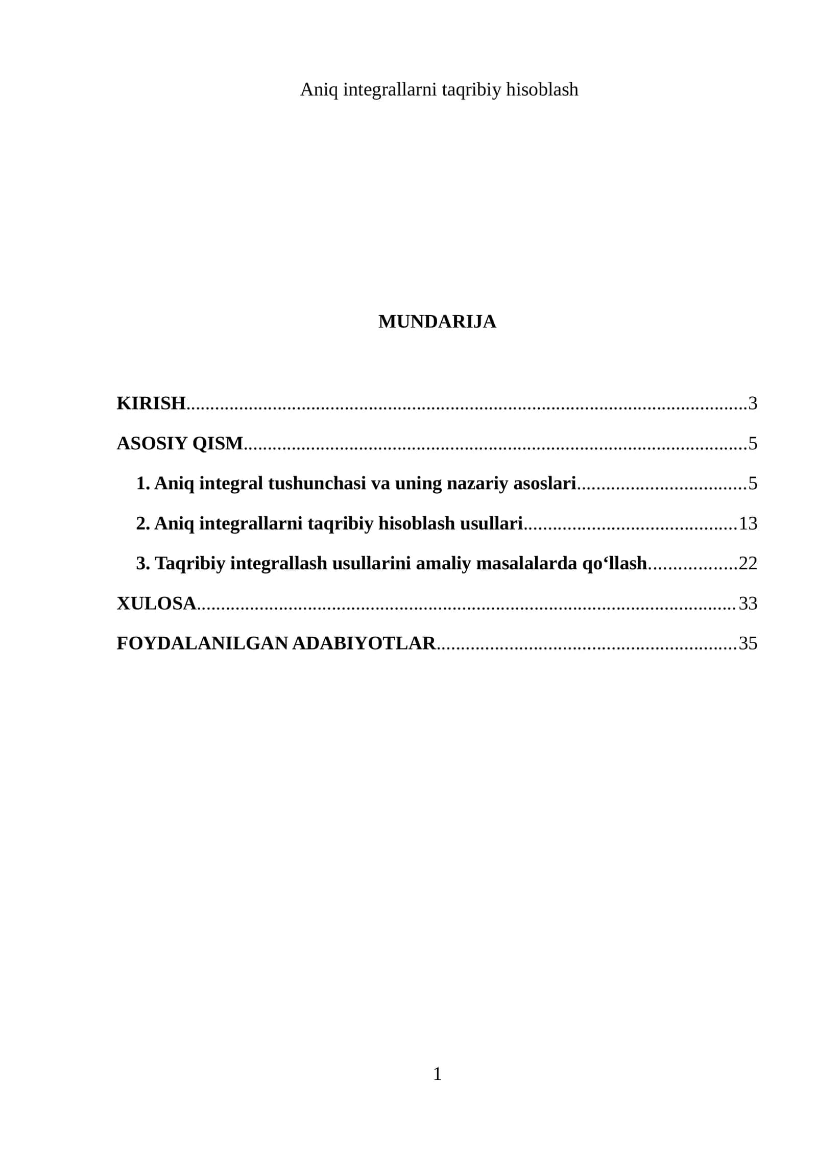 Aniq integrallarni taqribiy hisoblash 1