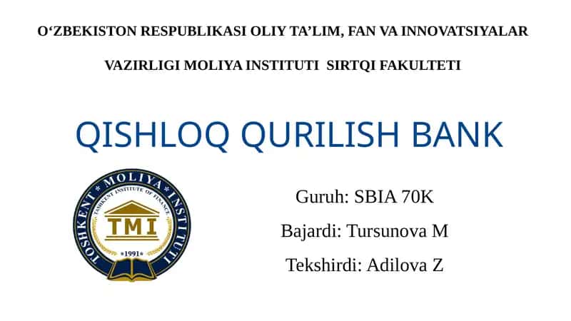 Qishloq Qurilish Bank 1