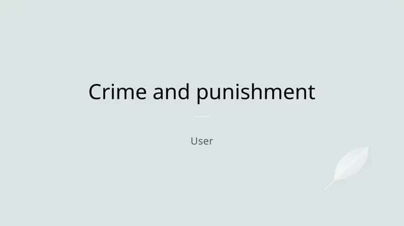 Crime and Punishment 1